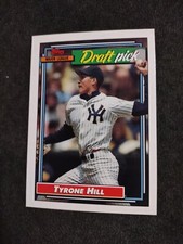 1992 Topps Milwaukee Brewers Baseball Card #444 Tyrone Hill Rookie. rookie card picture