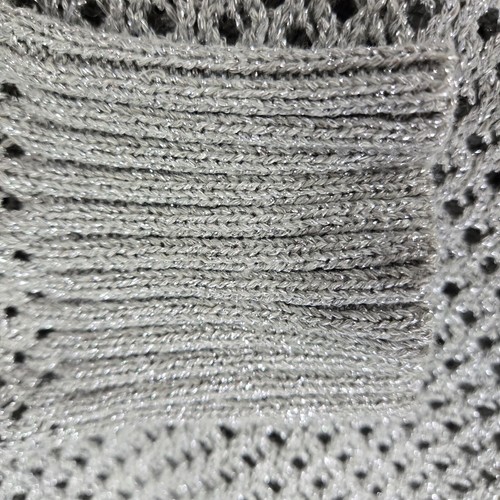 Alyx Metallic Silver Open Knit Sweater Womens XLarge Fall 2024 Fashion Trend - Picture 6 of 15