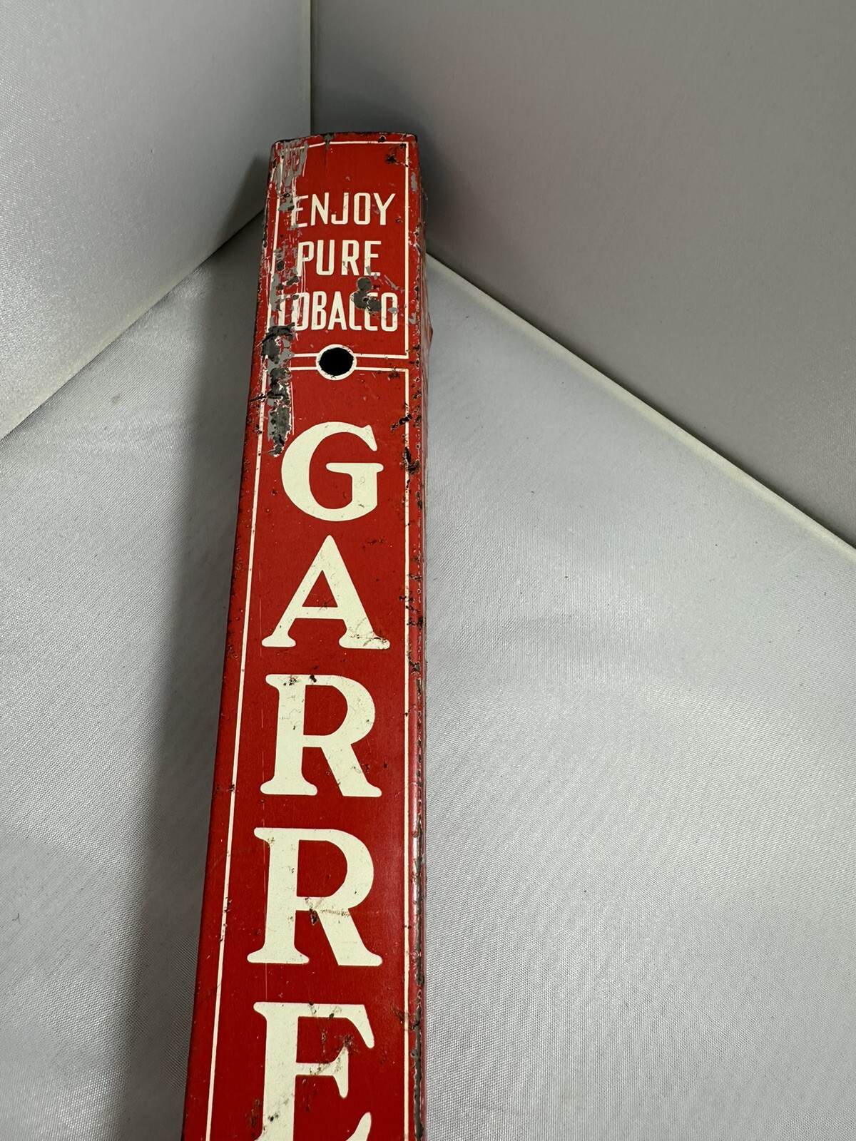 Antique General Store Display GARRETT SNUFF Wall DISPENSER Tobacco