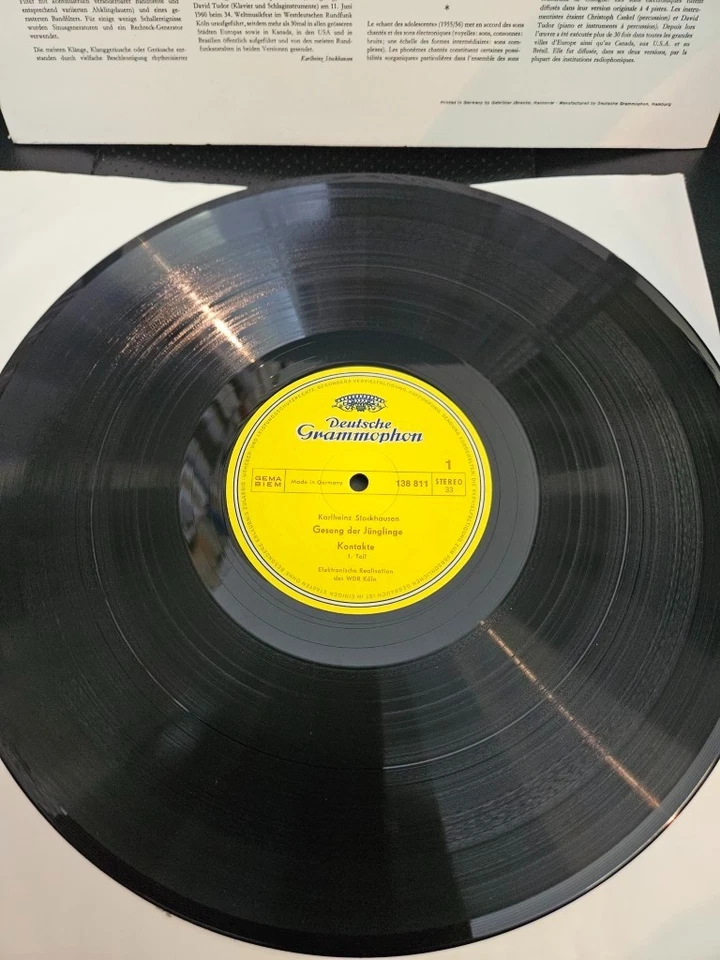 Stockhausen Gesang der Jünglinge & Kontakte New Version 68 DGG SLPM 138811 ED1 - Bild 3 von 3