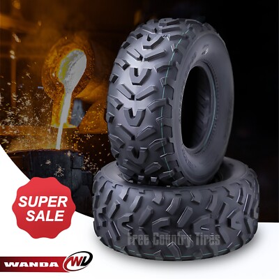 Set 2 WANDA Sport ATV Tires 22X9-10 22X9x10 4PR - Pathfinder Style Durable