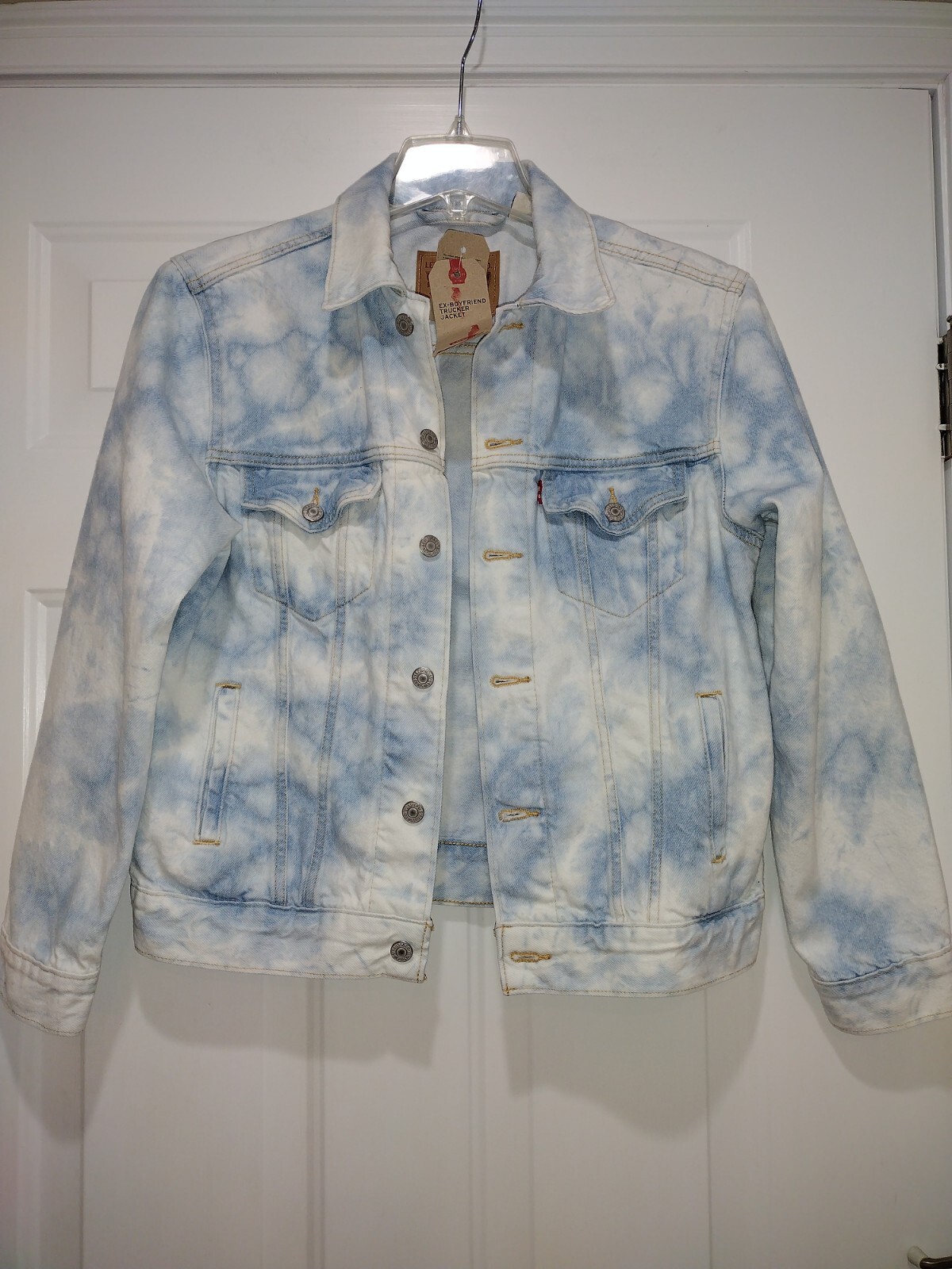  NWT Levi's Ex-Boyfriend Jacket Women's Size Small Acid Wash thumbnail 2