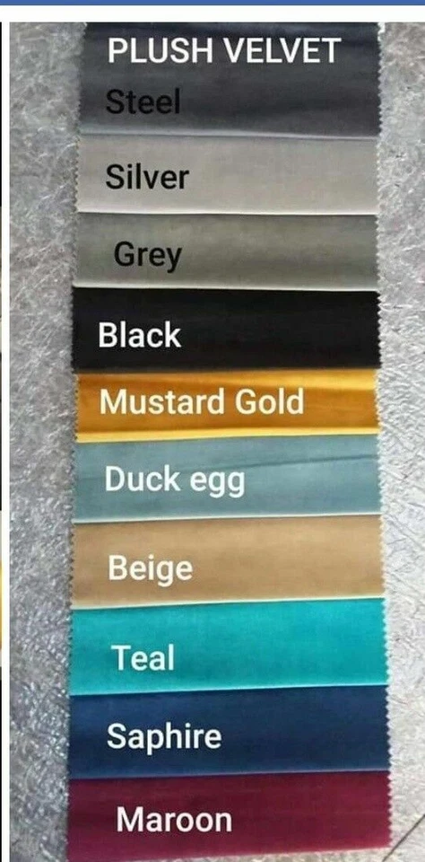 Sleigh bed Scroll Fabric Bed Frame Upholstered Chesterfield Velvet - Smooth - Image 2 of 4