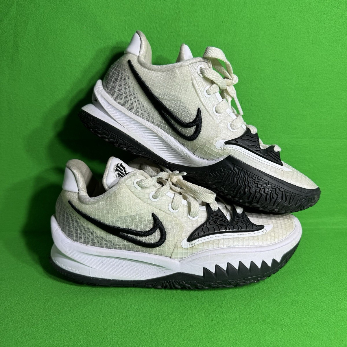 Nike Kyrie Low TB White Black Shoes (DA7803-100) Size Youth US