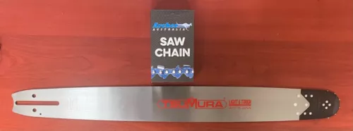 24" TsuMura Guide Bar 3/8-058-84DL Makita Husqvarna Jonsered WITH 2-FREE CHAINS!