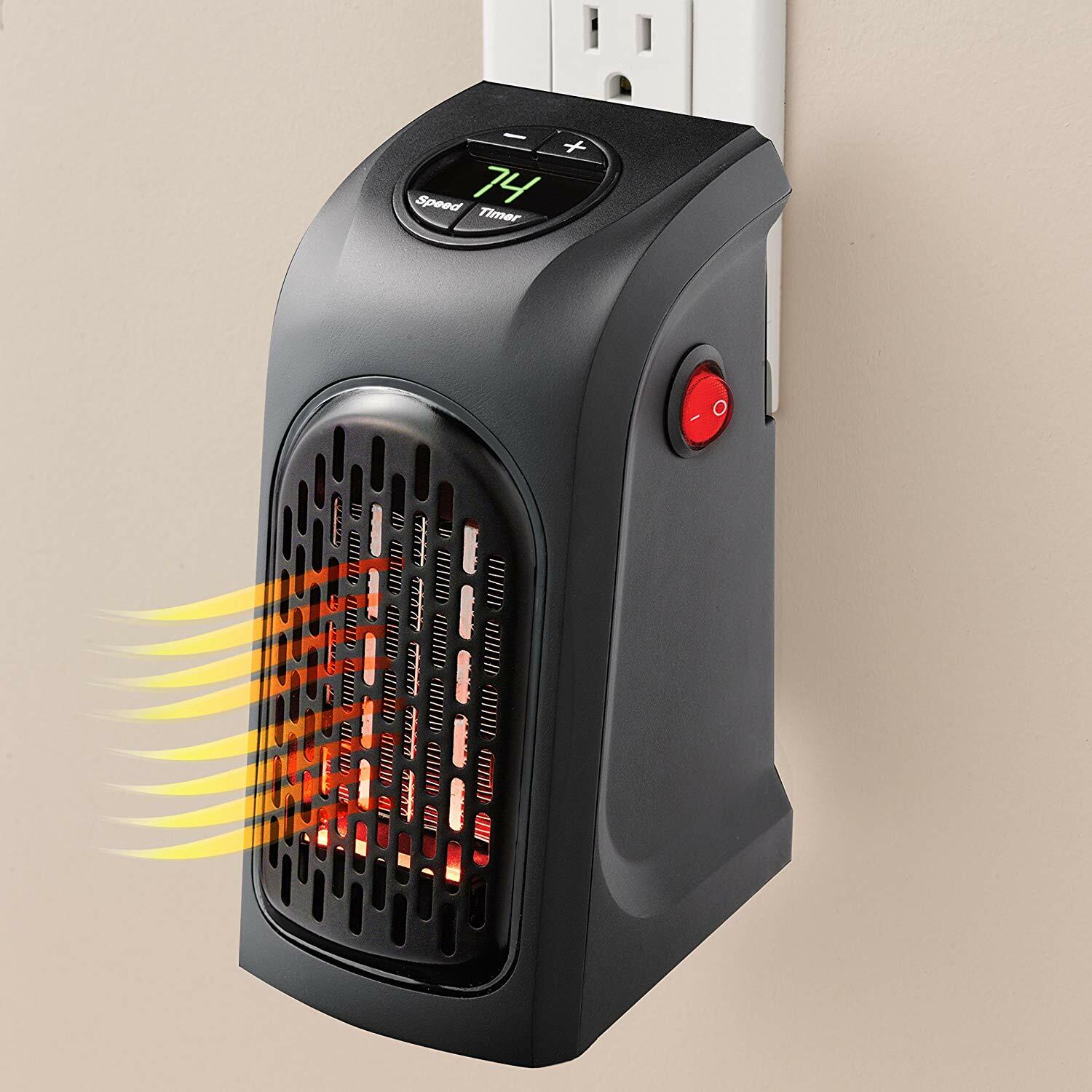 Small Quiet Fine elements Portable Electric PlugIn Fan Heater Small Room  Heater | eBay