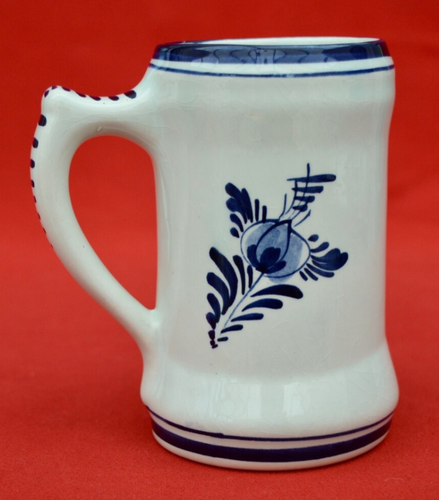 HOLLAND: DELFT BLUE SMALL BEER TANKARD - 1980s SOUVENIR SUPER, SOUND CONDITION - Picture 3 of 6