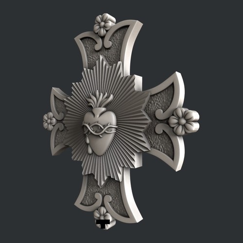 3D STL Modelle für CNC, Artcam, Aspire, Relief Cross 12 - Bild 3 von 3