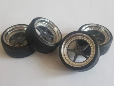 SD MODELCARTUNING SD Felgen 16 Zoll OZ Mito gun-chrom 32mm 1:18 Modellauto Tuning