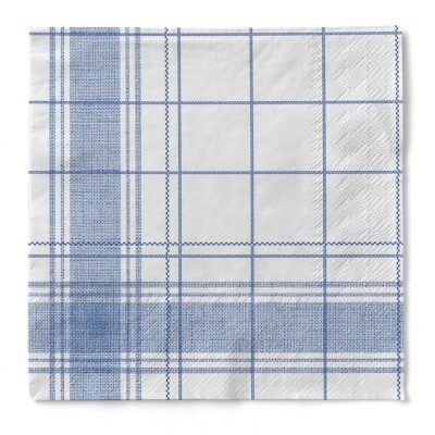 Tissue Serviette Nadeem in Blau, 33 x 33 cm, 100 Stück - Mank