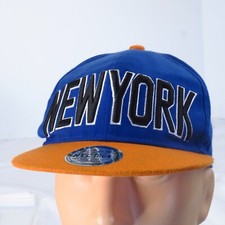 New York City NYC Est 1664 Orange Blue Embroidered Spellout Snapback Hat