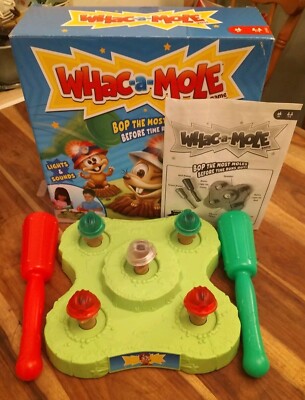 WHAC-A-MOLE ELEKTRONISCHES SPIEL MIT LICHTERN UND SOUNDS MATTEL 2020 SCHÖN KOSTENLOSE UK PP
