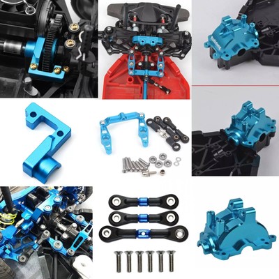 Für 1/10 Tamiya TT02 Aluminium Getriebe Shell Differential Cover Link Rod Teile