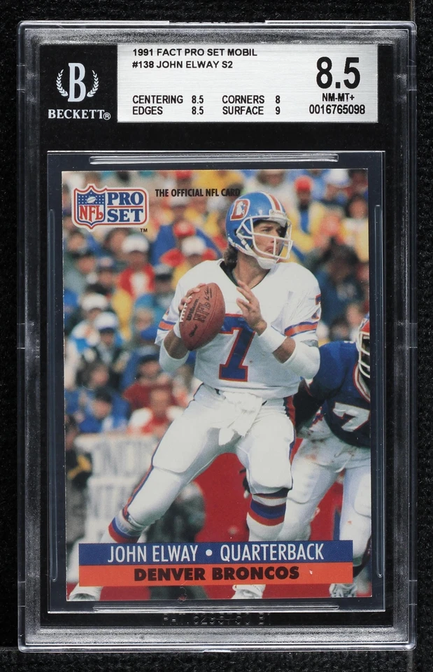 1991 Pro Set Mobil FACT John Elway #138
