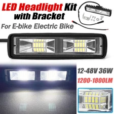 Universal LED Headlight 12-48V 36W 1800LM &Braket For Ebike Himiway Ariel Kepler