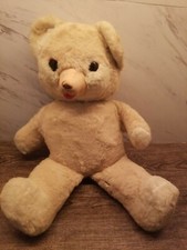 VTG 50s Rushton Star Creation Plush Rubber Teddy Bear Stuffed Animal 16" RARE