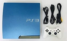 PS3 Console System 320GB Splash Blue game Console with Dualshock3 ,cable