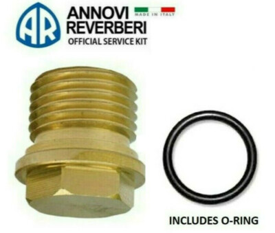 Annovi Reverberi AR2840130 Brass Valve Cap Fits RMV and RMW Pumps  AR 2840130