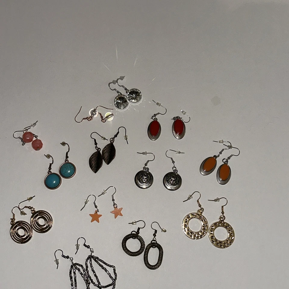 J CREW lote de 12 pendientes colgantes de moda bling CONJUNTO DE 12 NUEVA OFERTA 4 CARIDAD❤️269 Foto 3 de 4