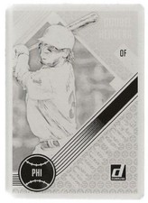 2018 Donruss Odubel Herrera #d 1/1 Black Printing Plate Philadelphia Phillies