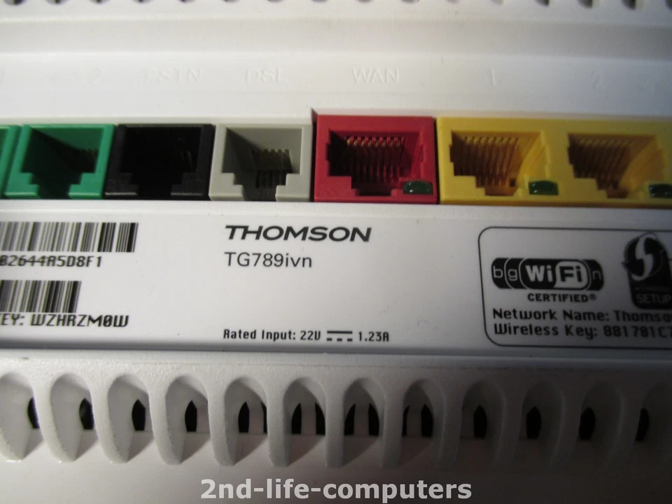 Thomson Tg789vn Wireless N Voip Ultra Broadband Gateway Tg789 EXCL PSU - Bild 2 von 2