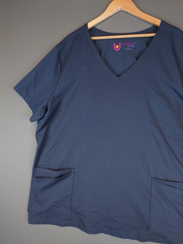 Urbane Ultimate Scrub Top Dark Gray Nurse Medical Hospital Shirt Women's 4X - Picture 2 of 9