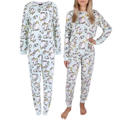 Disney Beauty And The Beast Women Adult Warm Mint Pyjamas UK
