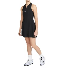 Nike Women's Tennis Dri-Fit Advantage Black/White Dress, DX1427-010