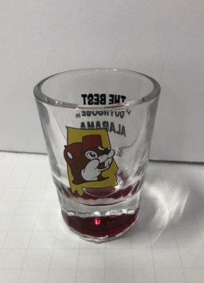 3  inch Buc-ee's Shot Glass - Best Lil Outhouse in Alabama - Heavy Glass