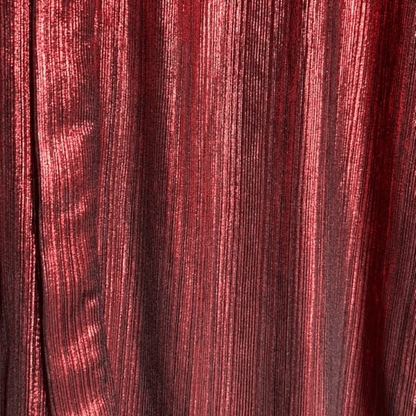 Camisa Disco Paul Jones Para Hombre Roja Metálica Años 70 Manga Larga Con Botones Talla Medi Foto 3 de 4