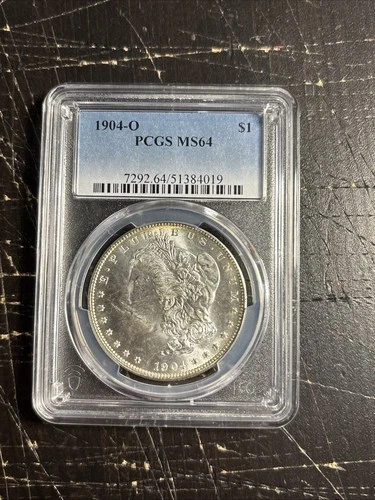 1904- O Morgan Dollar  Toned Rim PCGS MS 64 .