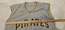 Roberto Clemente Gray Jersey Vest Size Large Pittsburgh Pirates Nice!