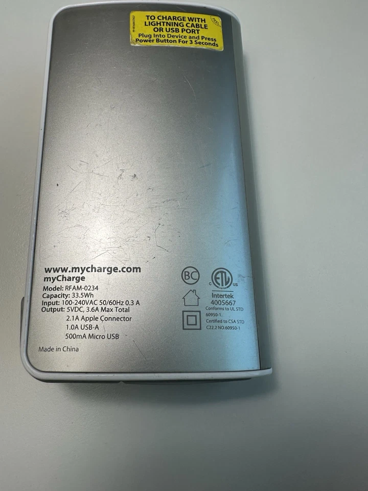 myCharge Hub 33.5Wh Portable Power Bank Rechargeable Battery - Image 4 of 4