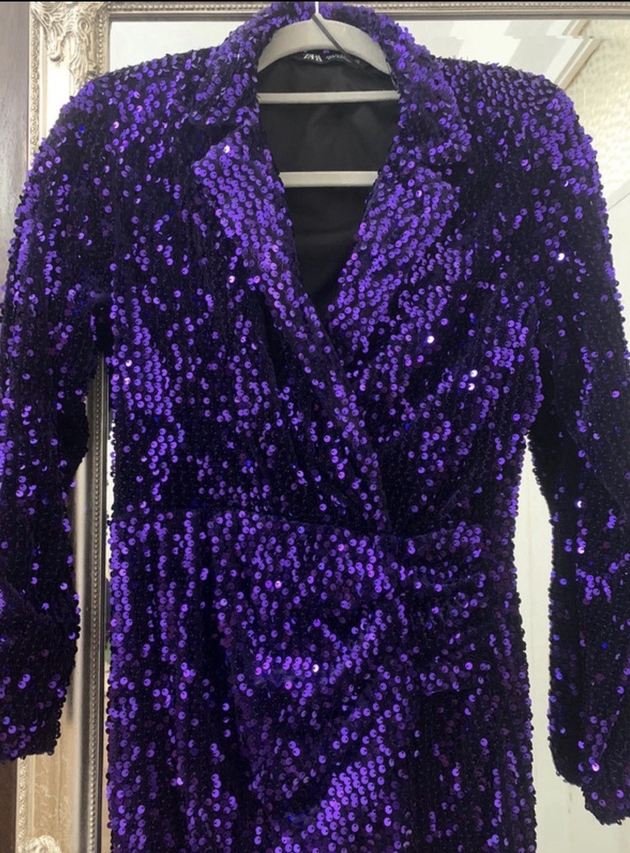 sequin dress off shoulder Iridescent Sky Blue Sequin Off Shoulder Long Sleeve Mermaid Prom Dress