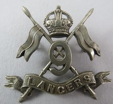 Military Badge 9th ( Queen's Royal ) Lancers British Army Cavalry