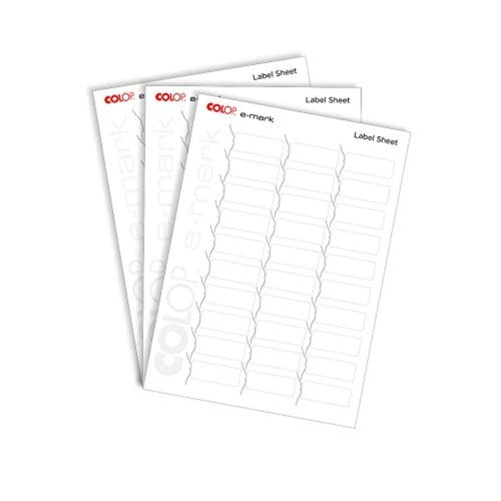 COLOP e-mark Label Sheets   153559   x10 Sheets of 30 Self-Adhesive Labels
