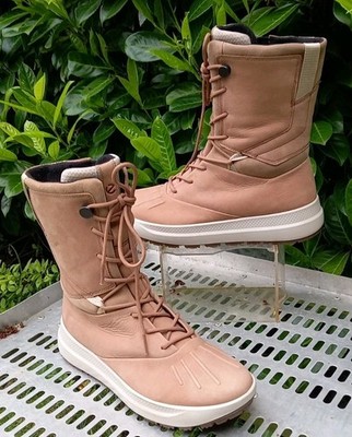 ECCO Solice Hydromax Damen Leder Kaschmir Stiefel...39...UK Größe 6