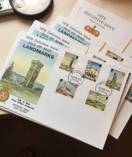 ISLE OF MAN STAMPS 28 FEB 1978 1/2-8p LANDMARK DEFINITIVES FIRST DAY COVER