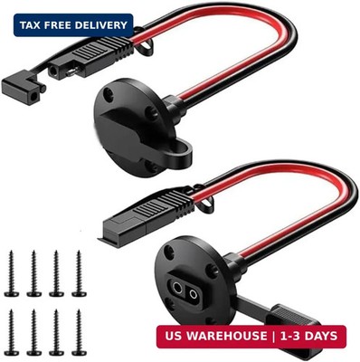 SAE Connector Power Socket Sidewall Port, 2 Pack 10AWG Cable Weatherproof Cable