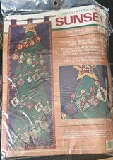 New 1996 Sunset Tree Advent Calendar Easy Felt Fabric Kit Days Of Christmas