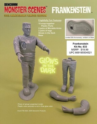 DENCOMM - Monster Scenes S1 - 1:13 Model Kit - Frankenstein: 55th