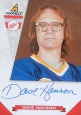 11-12 panini pinnacle fans game dave hanson detroit red wings autograph auto