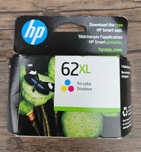 HP 62XL Genuine Tri-color Ink Cartridge EXPIRED APR 2025 A4R3