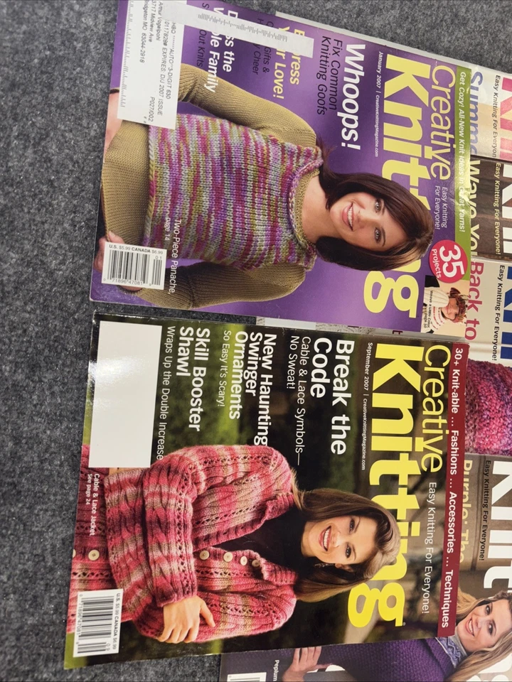 Creative Knitting Lot of 24 Magazines 2006 2005 2007 2008 2009 2010 beads Afghan - Image 4 of 4