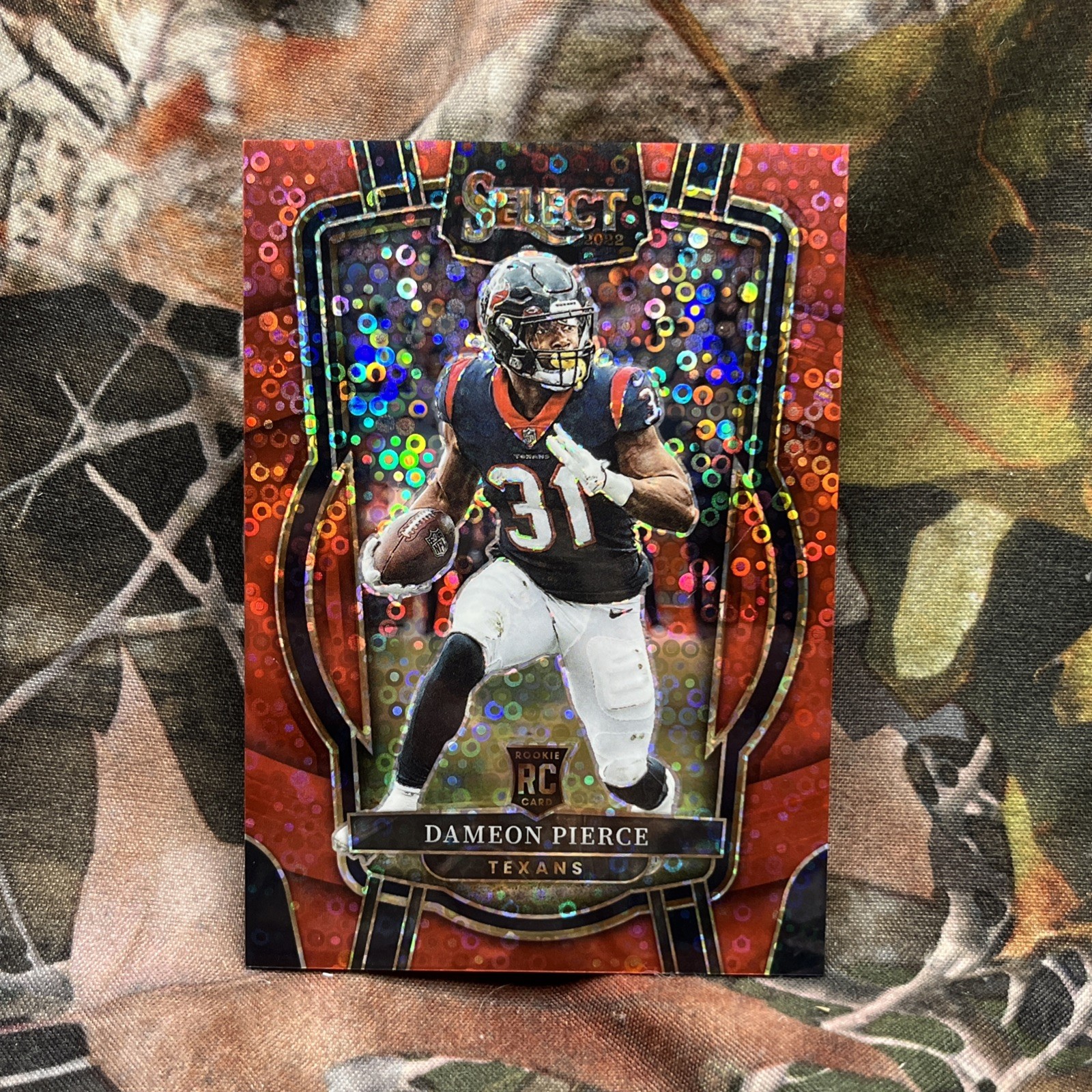 2022 Panini Select - Concourse Dameon Pierce #47 Red Disco Prizm /49 (RC)