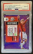 2020-21 Chronicles David Beckham Contenders Historic Rookie Purple Mojo #1 PSA 8