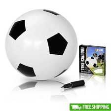 Giant Inflatable Soccer Ball 30 Inch Durable Blow Up Toy Outdoor Fun Game New