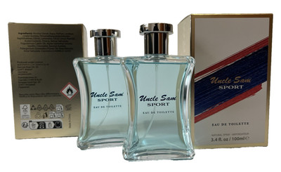 (2x100ml) Uncle Sam SPORT EAU DE TOILETTE NATÜRLICHES für den aktiven Mann spray