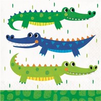 Servietten Alligator Party, 33 Cm, 16Stk., Partydeko