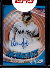 2025 Topps Finest Aaron Judge Moments Auto Orange Refractor #/25 Yankees
